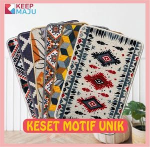 Keset Pintu Masuk Bermotif Unggulan dengan fitur keset kaki anti selip untuk dekorasi depan rumah