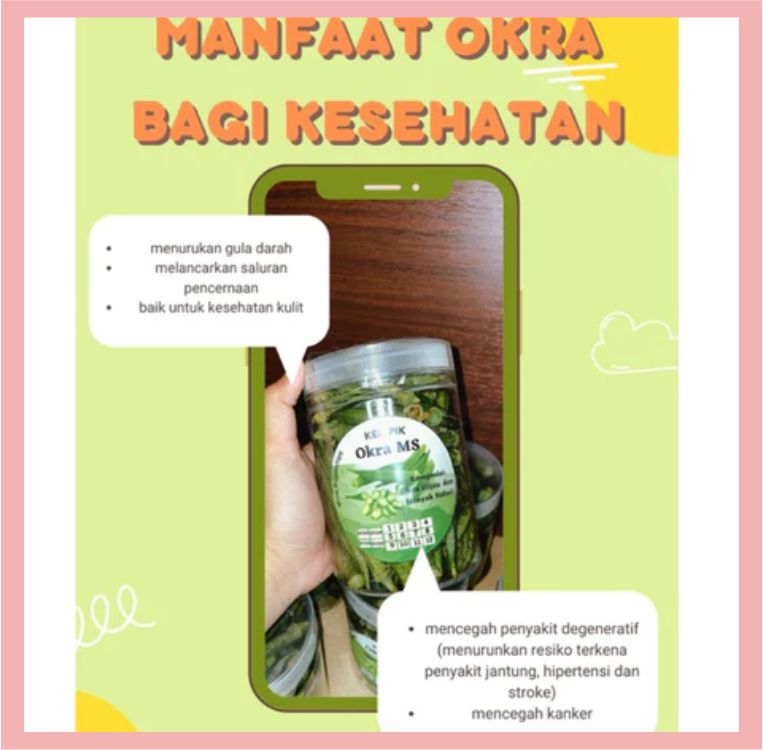 Kripik Sayur Okra untuk kesehatan