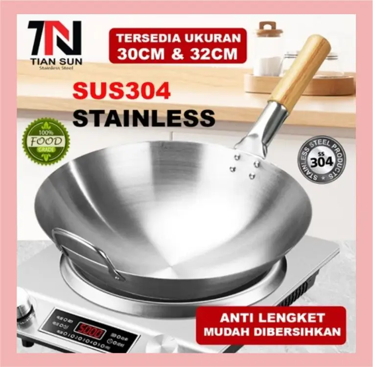 Kuali Wajan Penggorengan Sudah Seasoning Anti Lengket
