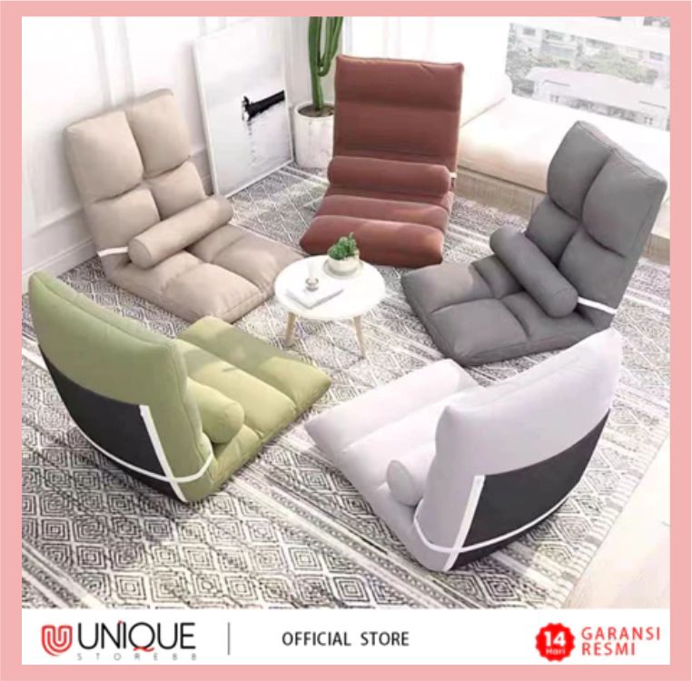 Kursi Lesehan Lipat Sandaran Bantal