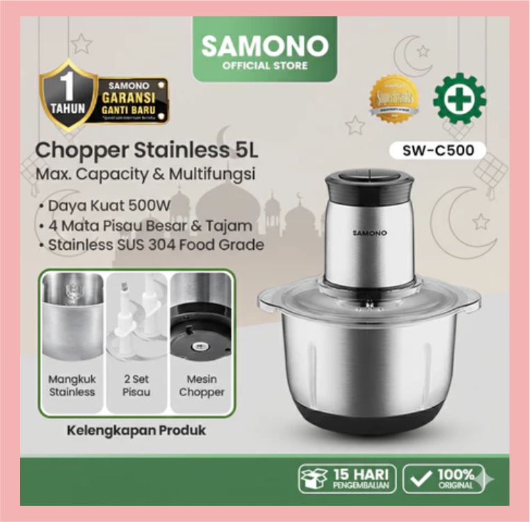 Chopper Stainless Steel 5 Liter