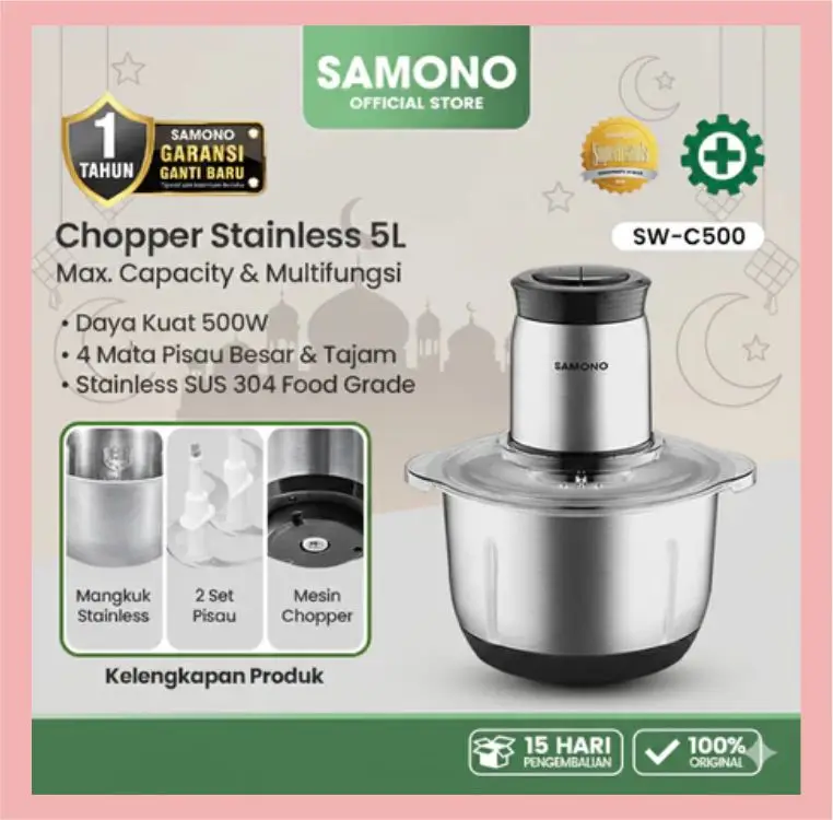 Chopper Stainless Steel 5 Liter